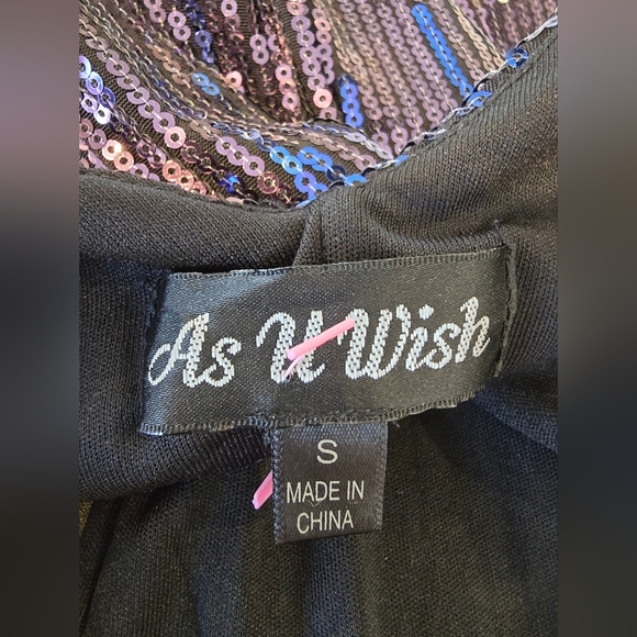 Elegant Sequin Dress in Blue and Silver Size Small - Picture 2 of 7